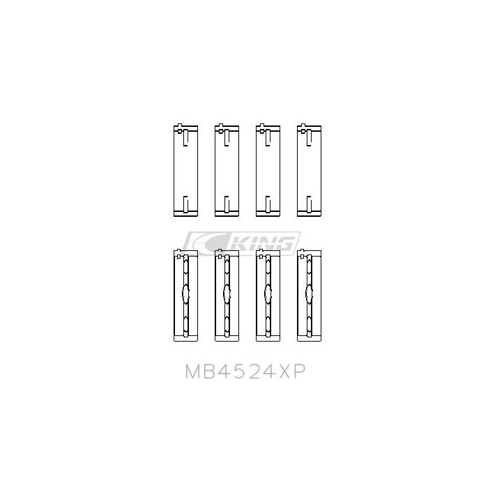 King Racing Main Bearing Set für NISSAN VR38DETT - MB4524XP