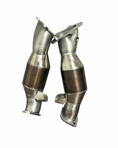 Nissan GT-R R35 RSC Highflow Downpipes mit 200CPI EUR 6 Katalysatoren